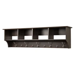 Prepac Shelving<™ Wide Hanging Entryway Shelf, 60" x 11.5", Espresso