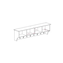 Prepac Shelving<™ Wide Hanging Entryway Shelf, 60" x 11.5", Espresso