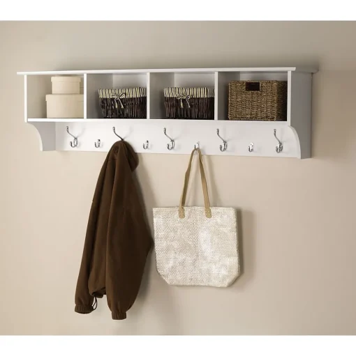 Prepac Shelving<™ Wide Hanging Entryway Shelf, 60" x 11.5", White