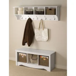 Prepac Shelving<™ Wide Hanging Entryway Shelf, 60" x 11.5", White