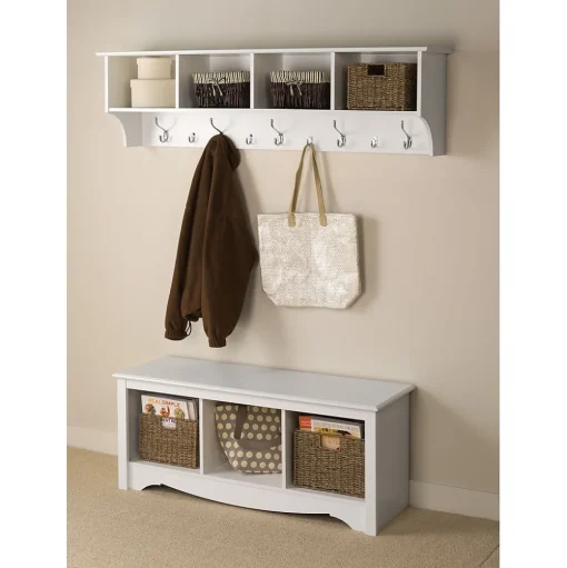 Prepac Shelving<™ Wide Hanging Entryway Shelf, 60" x 11.5", White