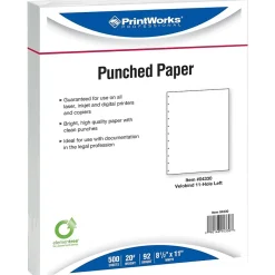 Printworks Copy Paper<Professional 8.5" x 11" Copy Paper, 20 lbs., 92 Brightness, 2500/Carton (04330)