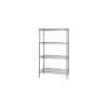 Staples Shelving<Quantum Shelving Starter Kit 4-Shelf Wire Unit, 48"W, Chrome (WR74-2448C)