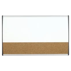 Quartet Bulletin<Arc Cubicle Cork & Dry Erase Whiteboard, Aluminum Frame, 2.5' x 1.5' (ARCCB3018)