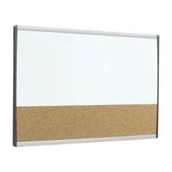 Quartet Bulletin<Arc Cubicle Cork & Dry Erase Whiteboard, Aluminum Frame, 2.5' x 1.5' (ARCCB3018)