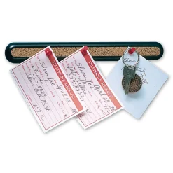 Quartet Bulletin<Bulletin Bar II Cork Bar, Black Plastic Frame, 1"H x 18"W (2350-1)
