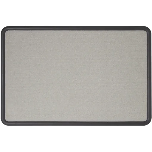 Quartet Bulletin<Contour Fabric Bulletin Board, Black Frame, 2'H x 3'W (7693G)