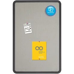 Quartet Bulletin<Contour Fabric Bulletin Board, Black Frame, 2'H x 3'W (7693G)
