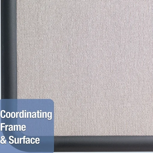 Quartet Bulletin<Contour Fabric Bulletin Board, Black Frame, 2'H x 3'W (7693G)