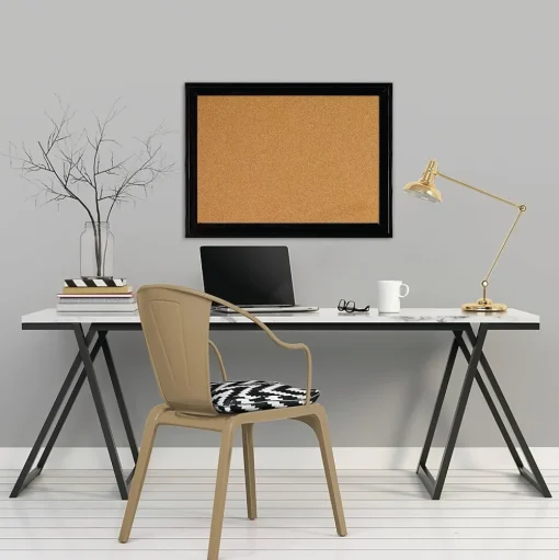 Quartet Bulletin<Cork Bulletin Board, Black Frame, 11"H x 17"W (79279)