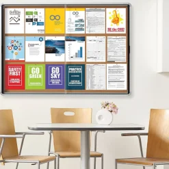 Quartet Bulletin<Cork Bulletin Board, Aluminum Frame, 5' x 3' (EISC3956)