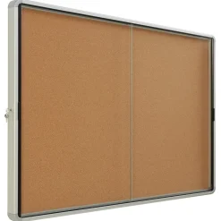 Quartet Bulletin<Cork Bulletin Board, Aluminum Frame, 5' x 3' (EISC3956)