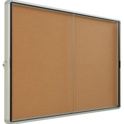 Quartet Bulletin<Cork Bulletin Board, Aluminum Frame, 5' x 3' (EISC3956)