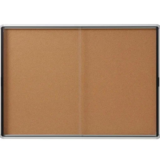 Quartet Bulletin<Cork Bulletin Board, Aluminum Frame, 5' x 3' (EISC3956)