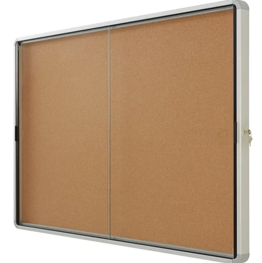Quartet Bulletin<Cork Bulletin Board, Aluminum Frame, 5' x 3' (EISC3956)