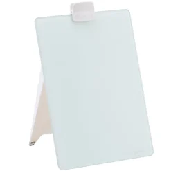Quartet Dry Erase<Glass Dry-Erase Desktop Easel, White Surface, Frameless, 9"W x 11"H (GDE119)