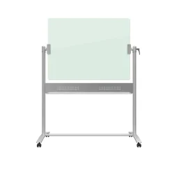 Quartet Dry Erase<Infinity Magnetic Glass Dry-Erase Mobile Presentation Whiteboard Easel, Silver Base, 3' x 4' (ECM43G)