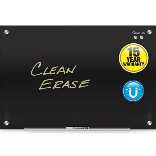 Quartet Dry Erase<Infinity Magnetic Glass Dry-Erase Whiteboard, Black, 8' x 4' (G9648B)