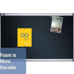 Quartet Bulletin<Prestige Foam Bulletin Board, Aluminum Frame, 2'H x 3'W (QTB343A)