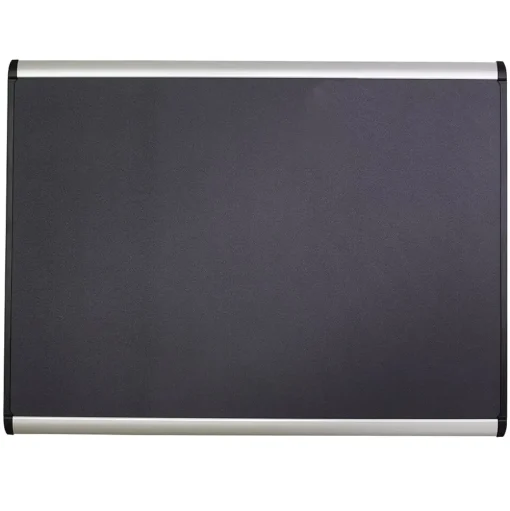 Quartet Bulletin<Prestige Plus Magnetic Fabric Bulletin Board, Aluminum Frame, 4'H x 6'W (MB547A)