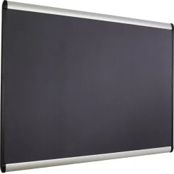 Quartet Bulletin<Prestige Plus Magnetic Fabric Bulletin Board, Aluminum Frame, 4'H x 6'W (MB547A)