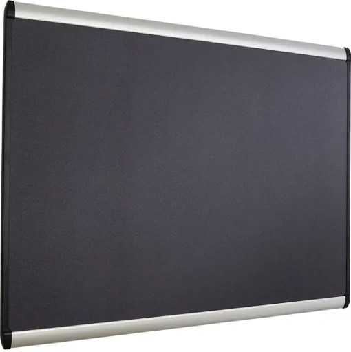 Quartet Bulletin<Prestige Plus Magnetic Fabric Bulletin Board, Aluminum Frame, 4'H x 6'W (MB547A)