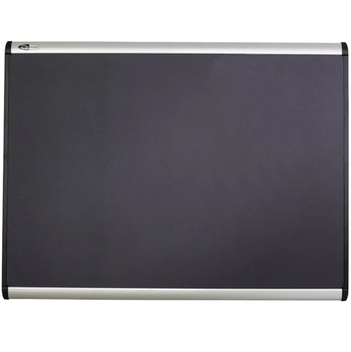 Quartet Bulletin<Prestige Plus Magnetic Fabric Bulletin Board, Aluminum Frame, 4'H x 6'W (MB547A)
