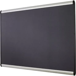 Quartet Bulletin<Prestige Plus Magnetic Fabric Bulletin Board, Aluminum Frame, 4'H x 6'W (MB547A)