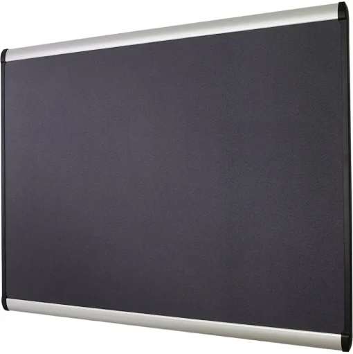 Quartet Bulletin<Prestige Plus Magnetic Fabric Bulletin Board, Aluminum Frame, 4'H x 6'W (MB547A)