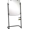 Quartet Dry Erase<® Silhouette® Total Erase® Easel, Whiteboard/Flipchart, Black Frame, 75"H