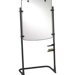 Quartet Dry Erase<® Silhouette® Total Erase® Easel, Whiteboard/Flipchart, Black Frame, 75"H