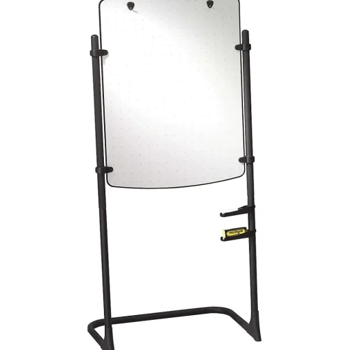 Quartet Dry Erase<® Silhouette® Total Erase® Easel, Whiteboard/Flipchart, Black Frame, 75"H