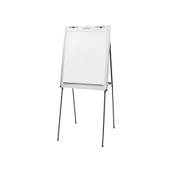 Quartet Dry Erase<Total Erase Flip Chart Easel, 70", Black Steel (81E)