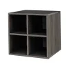 QUUBs Storage Cabinets<15.75" Storage Cabinet with 2 Shelves, Weathered Gray (G115002300)