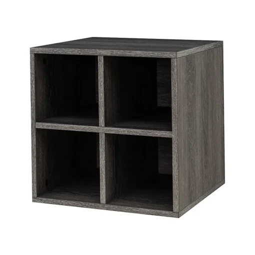 QUUBs Storage Cabinets<15.75" Storage Cabinet with 2 Shelves, Weathered Gray (G115002300)