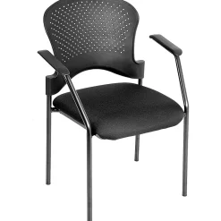 RAYNOR GROUP Folding & Stacking<Raynor Eurotech Fabric Seat Breeze 4 Leg Side Chair, Black Frame, Black