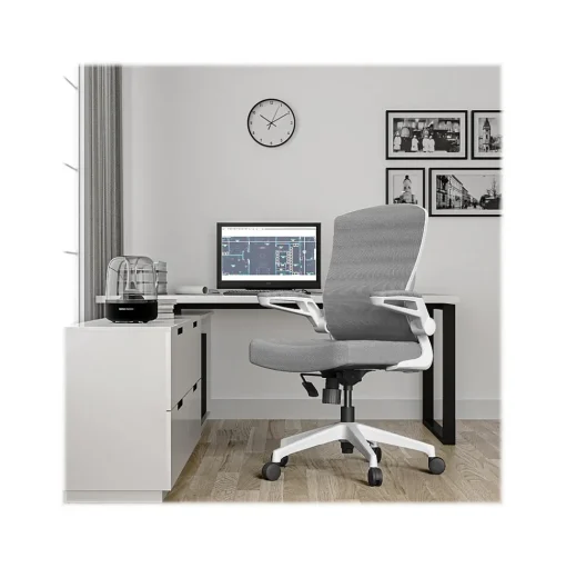 RAYNOR GROUP Office Chairs<ION Fabric Task Chair, Gray/White (ION-WH-GRY)