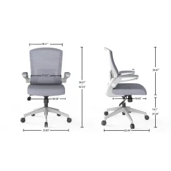 RAYNOR GROUP Office Chairs<ION Fabric Task Chair, Gray/White (ION-WH-GRY)
