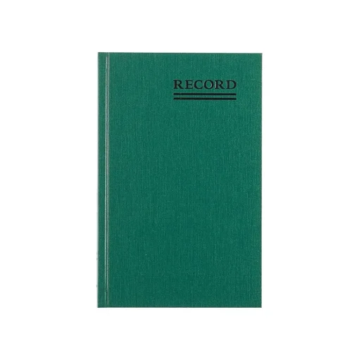 Rediform Accounting & Record Journals<Emerald Series Record Book, 6.25"W x 9.63"H, Green, 100 Sheets/Book (56521)