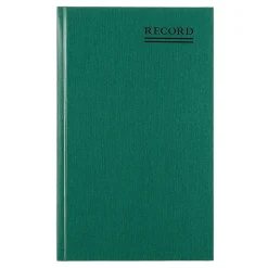 National Brand Accounting & Record Journals<Rediform Emerald Series Record Book, 7.31"W x 11.88"H, Green, 250 Sheets/Book (56151)