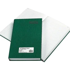 National Brand Accounting & Record Journals<Rediform Emerald Series Record Book, 7.31"W x 11.88"H, Green, 250 Sheets/Book (56151)