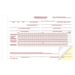 Rediform Business Forms<2-Part Carbon Driver's Daily Logs, 5.5"L x 7.88"W, 31 Sets/Book (6K681)
