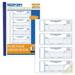 Rediform Business Forms<2-Part Carbonless Purchase Requisitions, 7"L x 2.7"W, 400 Sets/Book (RED1L176)