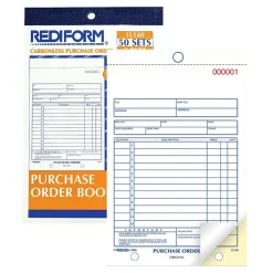 Rediform Business Forms<2-Part Carbonless Purchase Requisitions, 5.5"L x 7.88"W, 50 Sets/Book (RED1L140)