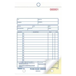 Rediform Business Forms<2-Part Carbonless Purchase Requisitions, 5.5"L x 7.88"W, 50 Sets/Book (RED1L140)
