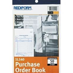 Rediform Business Forms<2-Part Carbonless Purchase Requisitions, 5.5"L x 7.88"W, 50 Sets/Book (RED1L140)