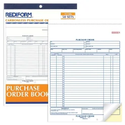 Rediform Business Forms<2-Part Carbonless Purchase Requisitions, 8.5"L x 11"W, 50 Sets/Book (RED1L146)