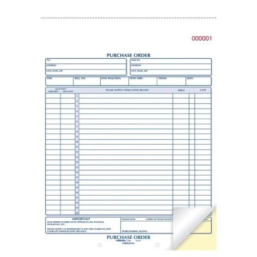 Rediform Business Forms<2-Part Carbonless Purchase Requisitions, 8.5"L x 11"W, 50 Sets/Book (RED1L146)
