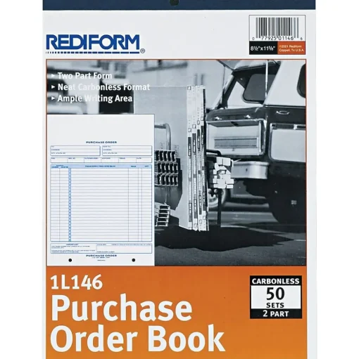 Rediform Business Forms<2-Part Carbonless Purchase Requisitions, 8.5"L x 11"W, 50 Sets/Book (RED1L146)