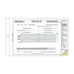 Rediform Business Forms<2-Part Carbonless Driver's Daily Logs, 9.13"L x 5.5"W, 31 Sets/Book (REDS5031NCL)